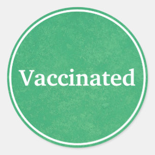 Sticker Rond Vacciné (vert)