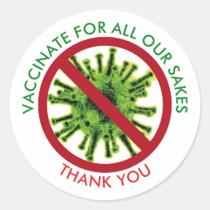 Sticker Rond VACCINER POUR TOUS NOS SEKES Vaccination