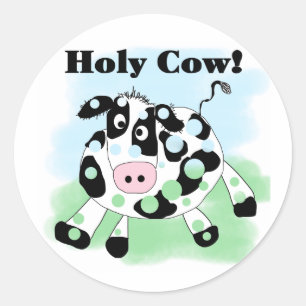Sticker Rond Vache