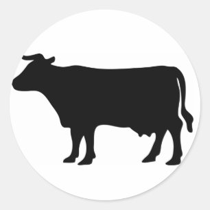 Sticker Rond Vache