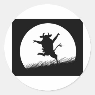 Sticker Rond Vache à danse