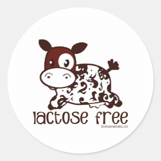 Sticker Rond Vache Brown sans lactose (Devant)