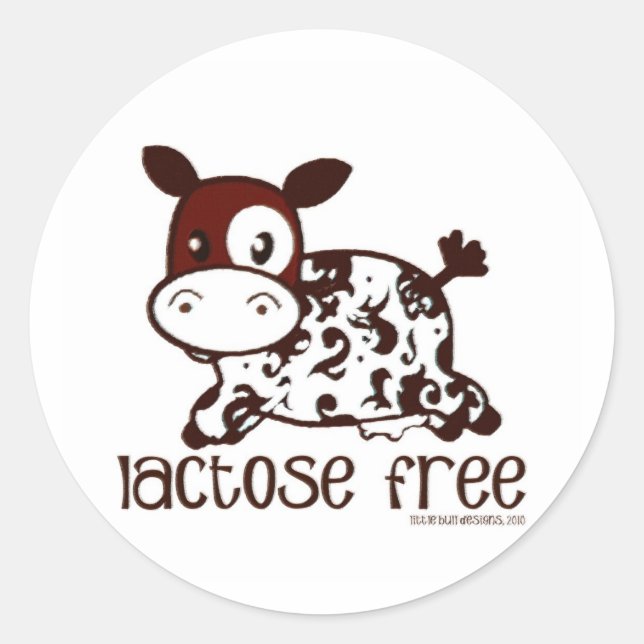 Sticker Rond Vache Brown sans lactose (Devant)