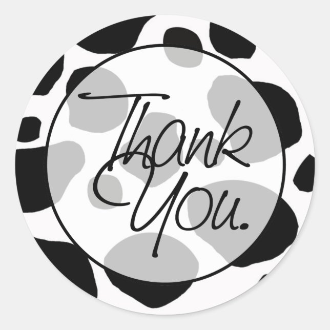 Sticker Rond Vache | MERCI (Devant)