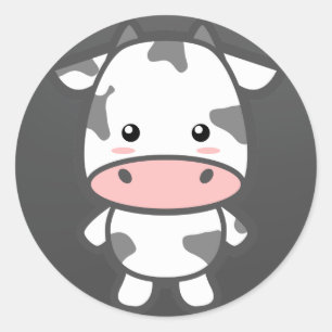 Sticker Rond Vache mûre