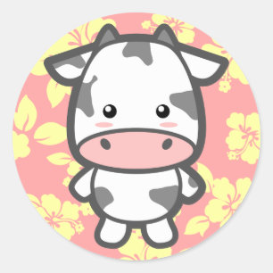 Sticker Rond Vache mûre