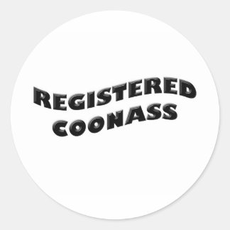 Sticker Rond Vague Coonass enregistrée