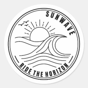 Sticker Rond Vague de soleil
