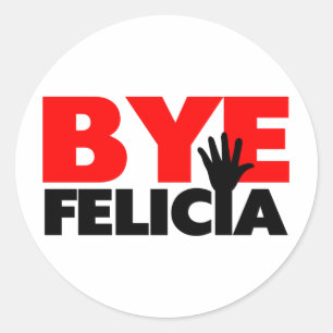 Sticker Rond Vague secondaire de main de Felicia