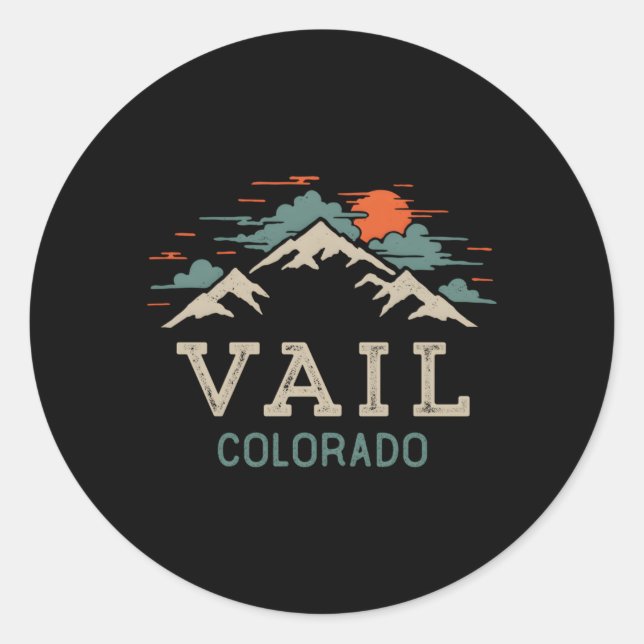 Sticker Rond Vail Colorado (Devant)