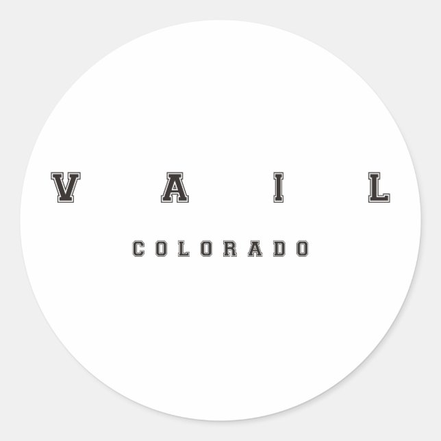 Sticker Rond Vail Colorado (Devant)