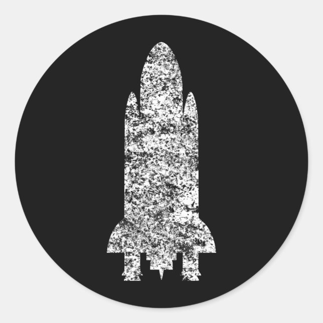 Sticker Rond vaisseau spatial (Devant)