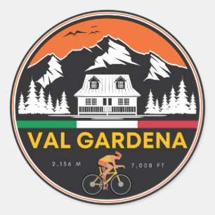 Sticker Rond val gardena circuit cycliste italien