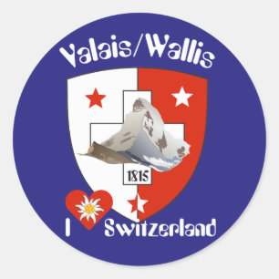 Sticker Rond Valais Suisse Svizzera