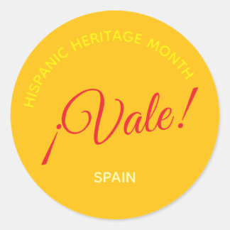 Sticker Rond Vale! Espagne