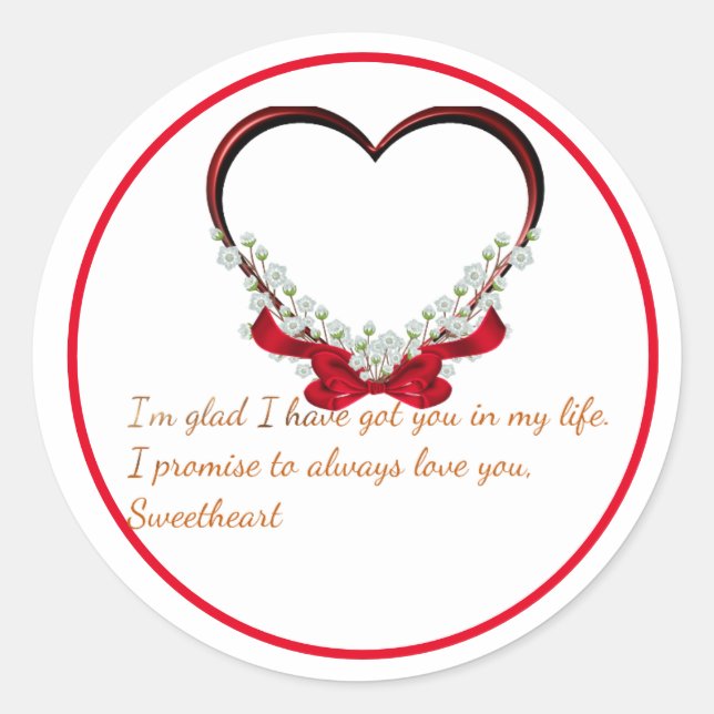 Sticker Rond Valentine (Devant)