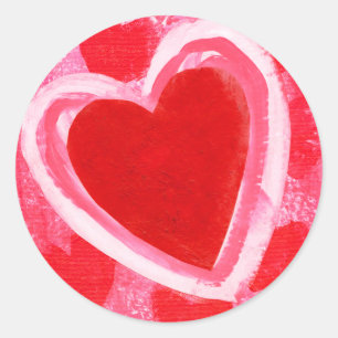 Sticker Rond Valentine Heart par VictoriaShaylee