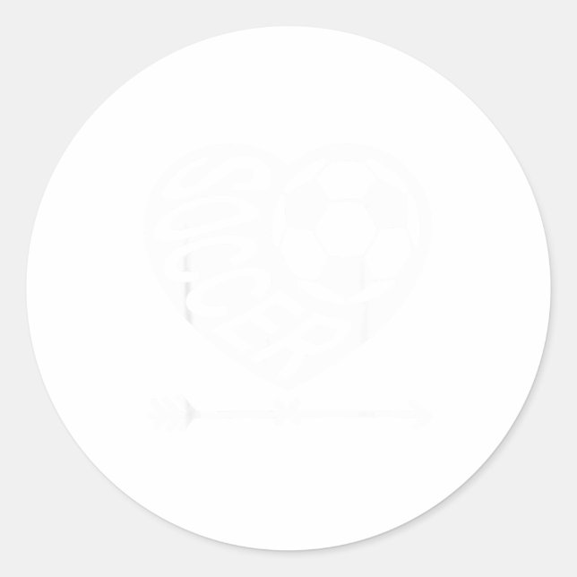 Sticker Rond Valentine Soccer Heart Drip Srt Love Valentines Da (Devant)