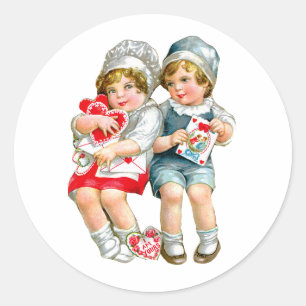 Sticker Rond Valentine vintage