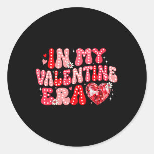 Sticker Rond Valentines Day Disco Heart Era In My Valentine Era