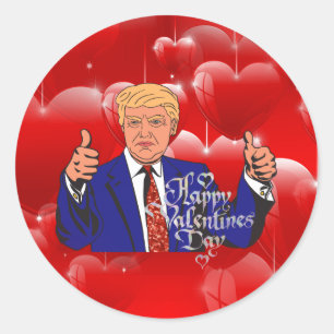 Sticker Rond valentines day donald trump