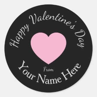 Sticker Rond Valentines Day From Your Name Here Custom Graphics