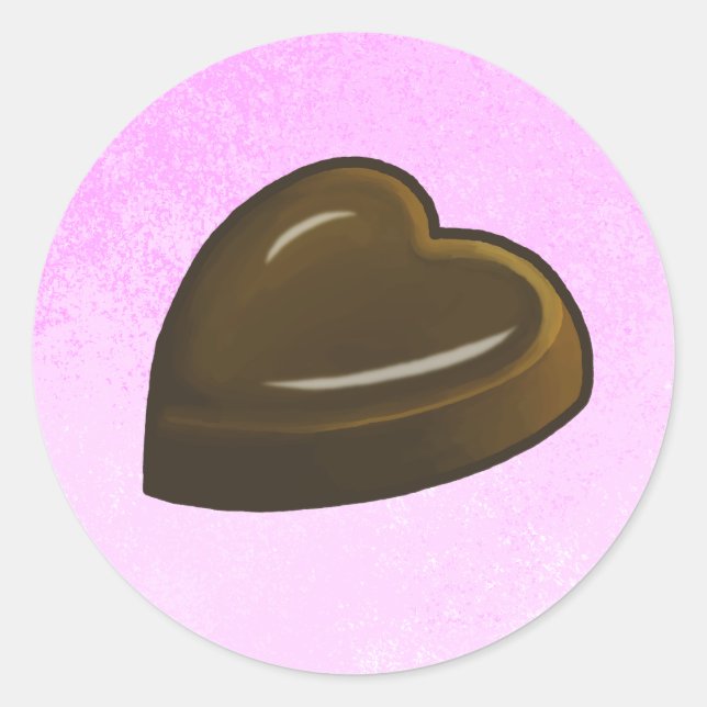 Sticker Rond Valentines Day Heart (Devant)