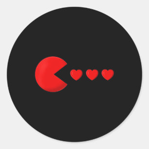 Sticker Rond Valentines Jour Coeurs Amusants Garçons Filles Enf