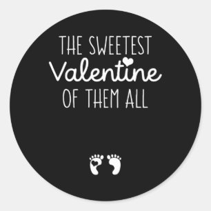 Sticker Rond Valentines Jour Grossesse Faire-part mère enceinte