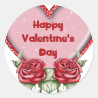 Sticker Rond Valentines matériel de jour