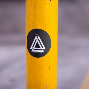 Sticker Rond Valknut Viking Triangle Art