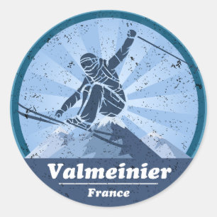 Sticker Rond Valmeinier Station de ski - Skieur