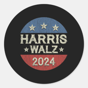 Sticker Rond Valse 2024 Election Kamala Harris Tim Waltz 2024 1