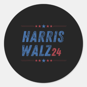 Sticker Rond Valse 2024 Election Kamala Harris Tim Waltz 2024 2