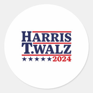 Sticker Rond Valse 2024 Election Kamala Harris Tim Waltz 2024 3