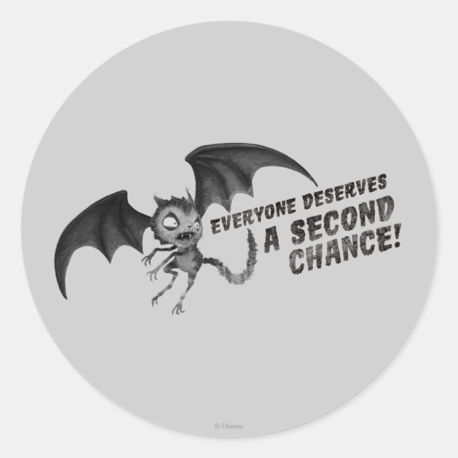 Sticker Rond Vampire Chat : Tout le monde mérite une seconde ch (Devant)