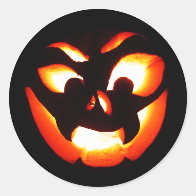 Sticker Rond Vampire Jack-O-Lantern (Devant)