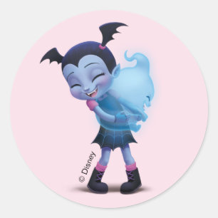 Sticker Rond Vampirina  Embrassage de vampirina et de demi