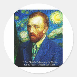 Sticker Rond Van Gogh "Adventurer By Fate" Cadeaux Mugs Tee - s