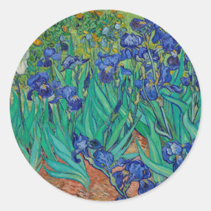 Sticker Rond Van Gogh Irises