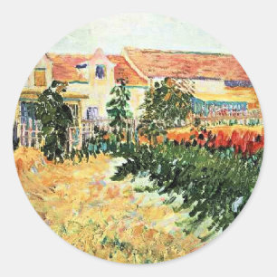 Sticker Rond Van Gogh - Maison aux Tournesols