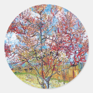 Sticker Rond Van Gogh - Peach Trees roses