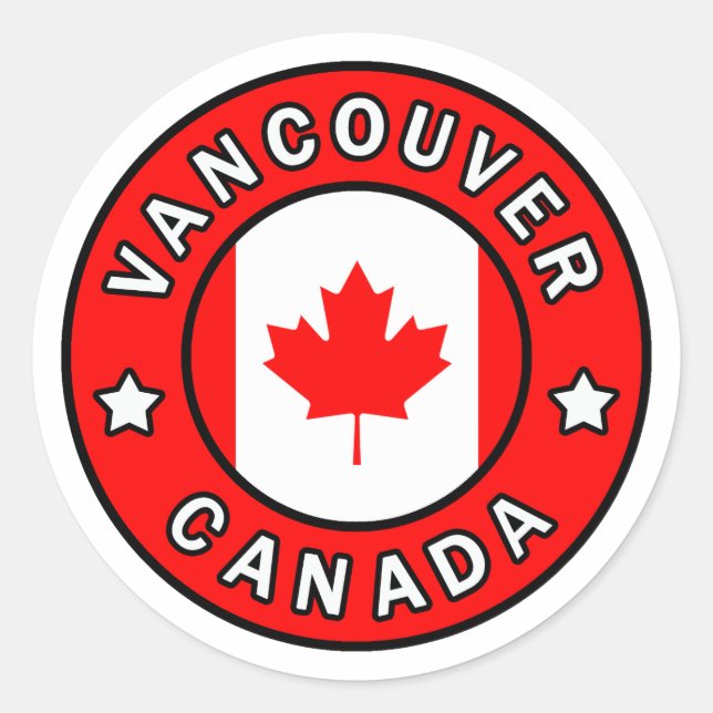 Sticker Rond Vancouver Canada (Devant)