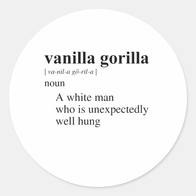 STICKER ROND VANILLA GORILLA (Devant)