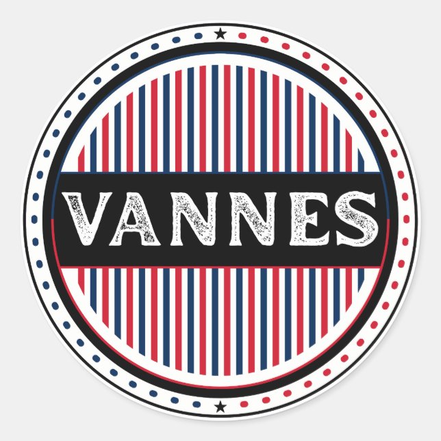 Sticker Rond Vannes City Pride Emblem – French Identity (Devant)
