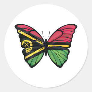 Sticker Rond Vanuatu Butterfly Classic Round Sti