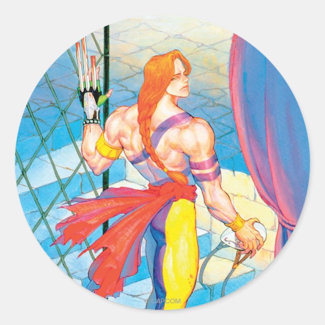 Sticker Rond Vega après le combat (Devant)