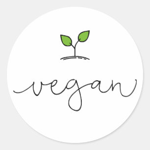 Sticker Rond Vegan