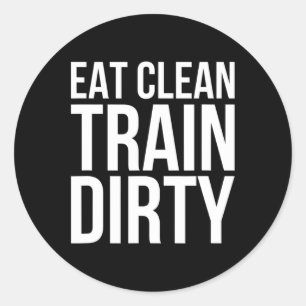Sticker Rond Vegan Bodybuilding - Manger propre train sec