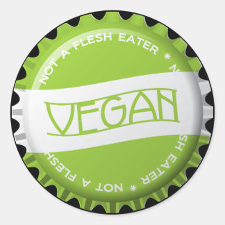 Sticker Rond Vegan Bottlecap